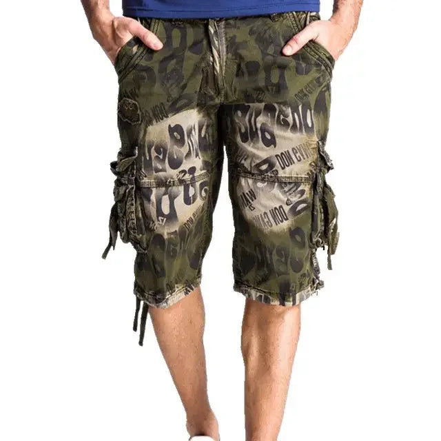 Men's Cargo Shorts – Multiple Pocket Camo Bermuda Shorts for Hiking and Daily Wear