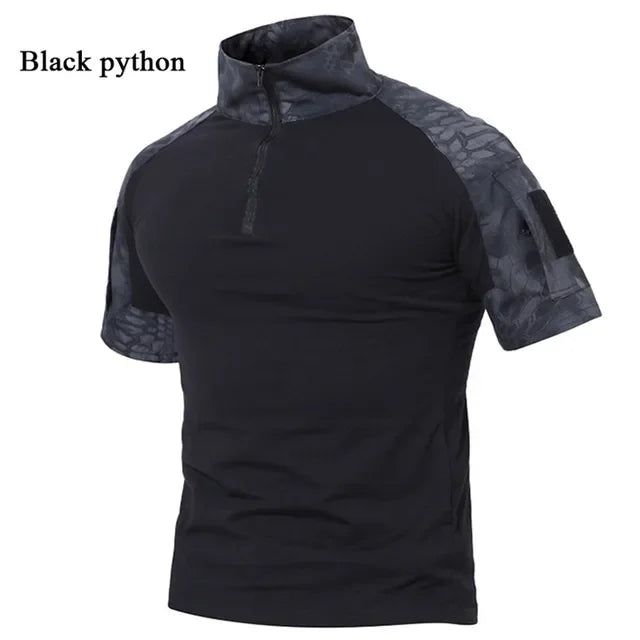 Men's Tactical Quick-Dry T-Shirt – Outdoor Military Sport Tee, Breathable Short Sleeve for Hiking & Hunting