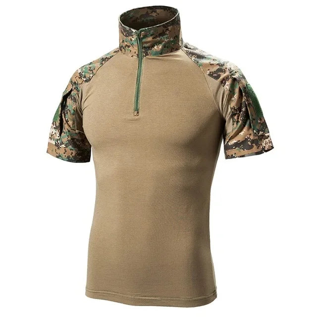 Men's Tactical Quick-Dry T-Shirt – Outdoor Military Sport Tee, Breathable Short Sleeve for Hiking & Hunting