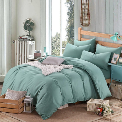 Pure Cotton Four-Piece Bedding Set – Simple Plain Fitted Sheets, Cotton Twill Wholesale Bedding Collection