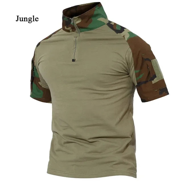 Men's Tactical Quick-Dry T-Shirt – Outdoor Military Sport Tee, Breathable Short Sleeve for Hiking & Hunting