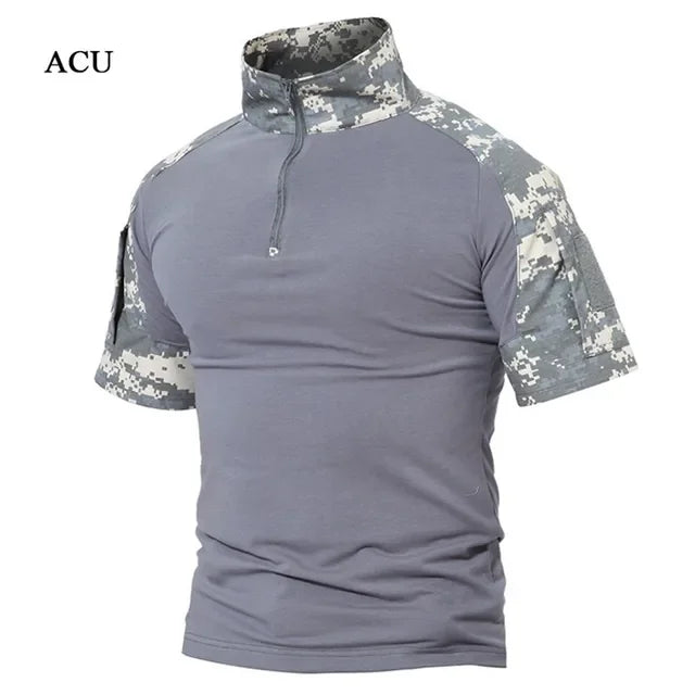 Men's Tactical Quick-Dry T-Shirt – Outdoor Military Sport Tee, Breathable Short Sleeve for Hiking & Hunting