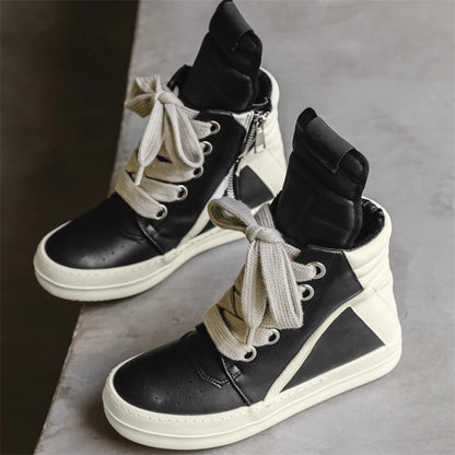 Autumn Men's High Top Casual Sneakers – Street Skateboard Flats, Outdoor Sports & Walking Shoes