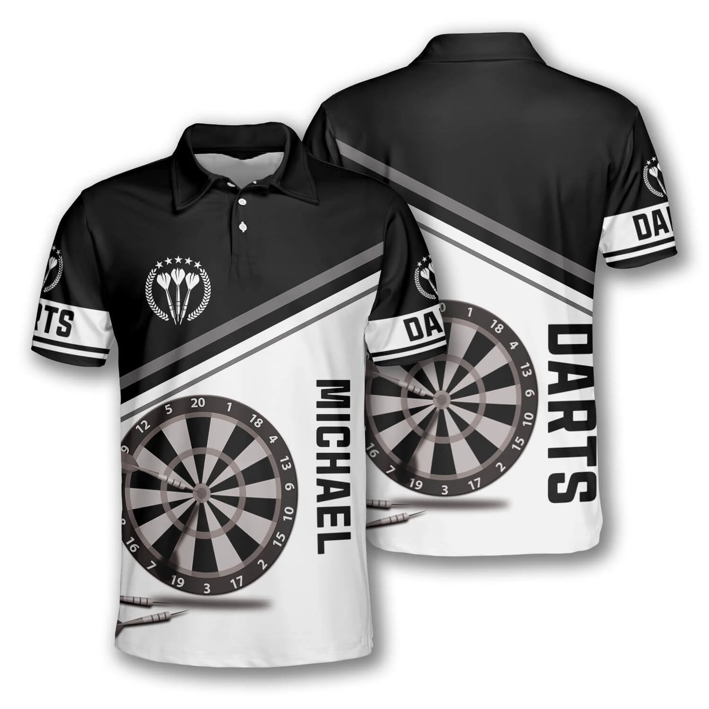 Tessffel Sports Darts Beer Club 3D Print Polo Shirt – Summer Casual Harajuku Streetwear Short Sleeve T-Shirt