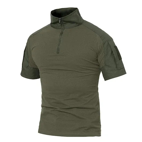 Men's Tactical Quick-Dry T-Shirt – Outdoor Military Sport Tee, Breathable Short Sleeve for Hiking & Hunting