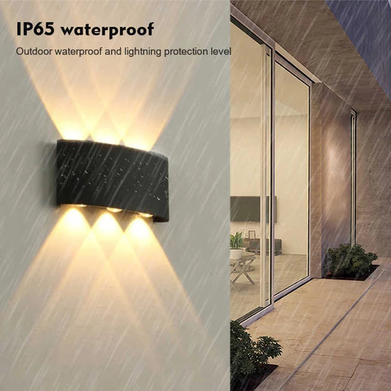 Aluminum LED Waterproof Wall Lamp – IP65 Outdoor Garden Light, 8W/12W, Modern Interior Wall Lighting for Bedroom, Living Room & Stairs