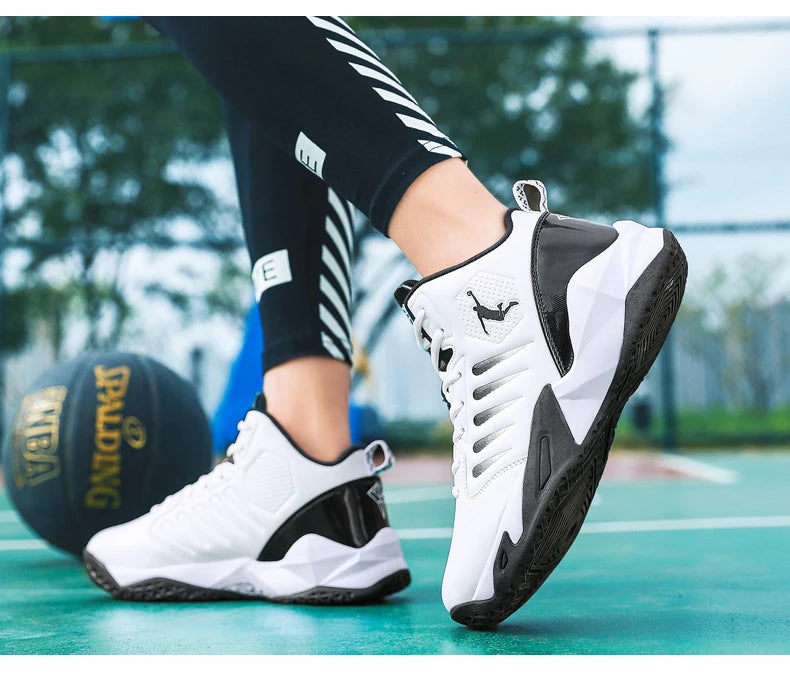 Men's Basketball Shoes – Breathable, Cushioned, Non-Slip Athletic Sneakers for Sports, Gym, and Training, Unisex Design