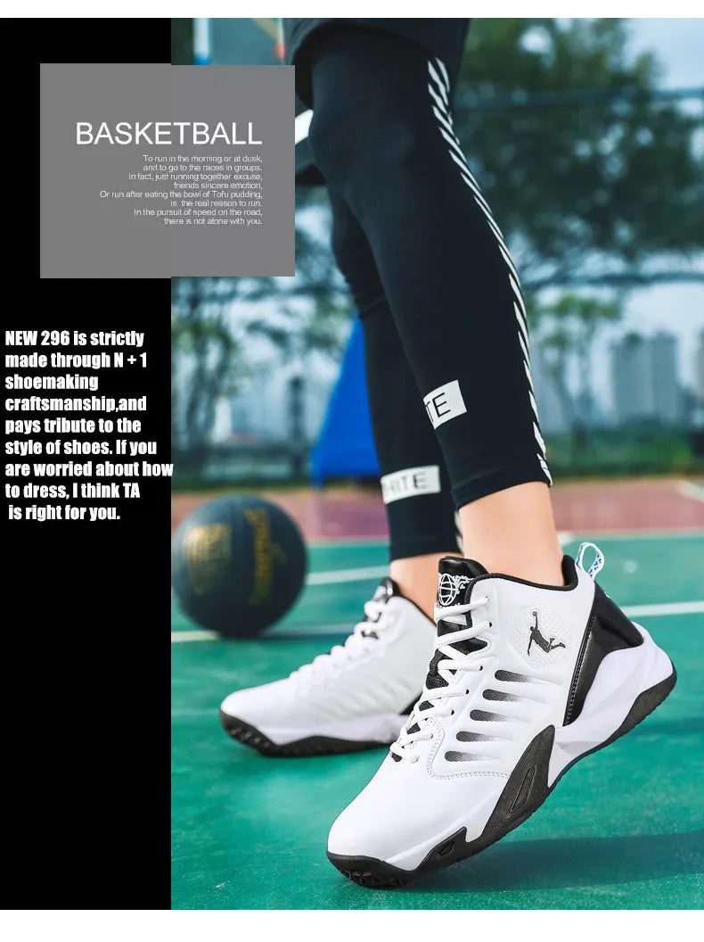 Men's Basketball Shoes – Breathable, Cushioned, Non-Slip Athletic Sneakers for Sports, Gym, and Training, Unisex Design