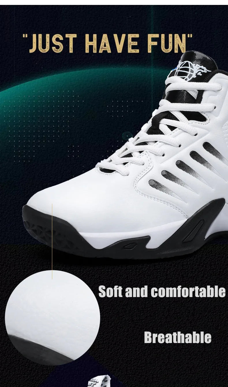 Men's Basketball Shoes – Breathable, Cushioned, Non-Slip Athletic Sneakers for Sports, Gym, and Training, Unisex Design