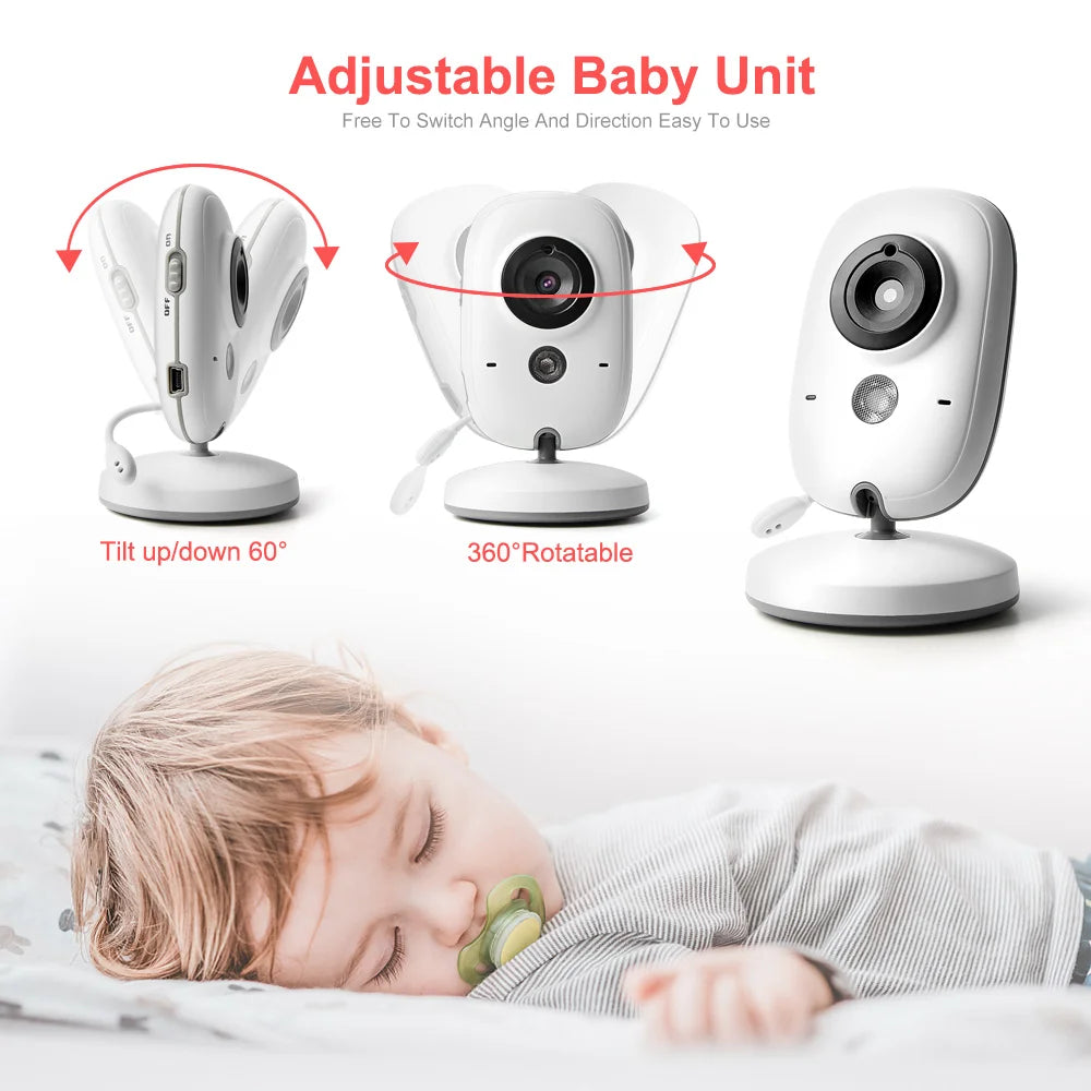 VB603 Video Baby Monitor – 2.4G Wireless with 3.2'' LCD, Two-Way Audio, Night Vision, and Security Camera