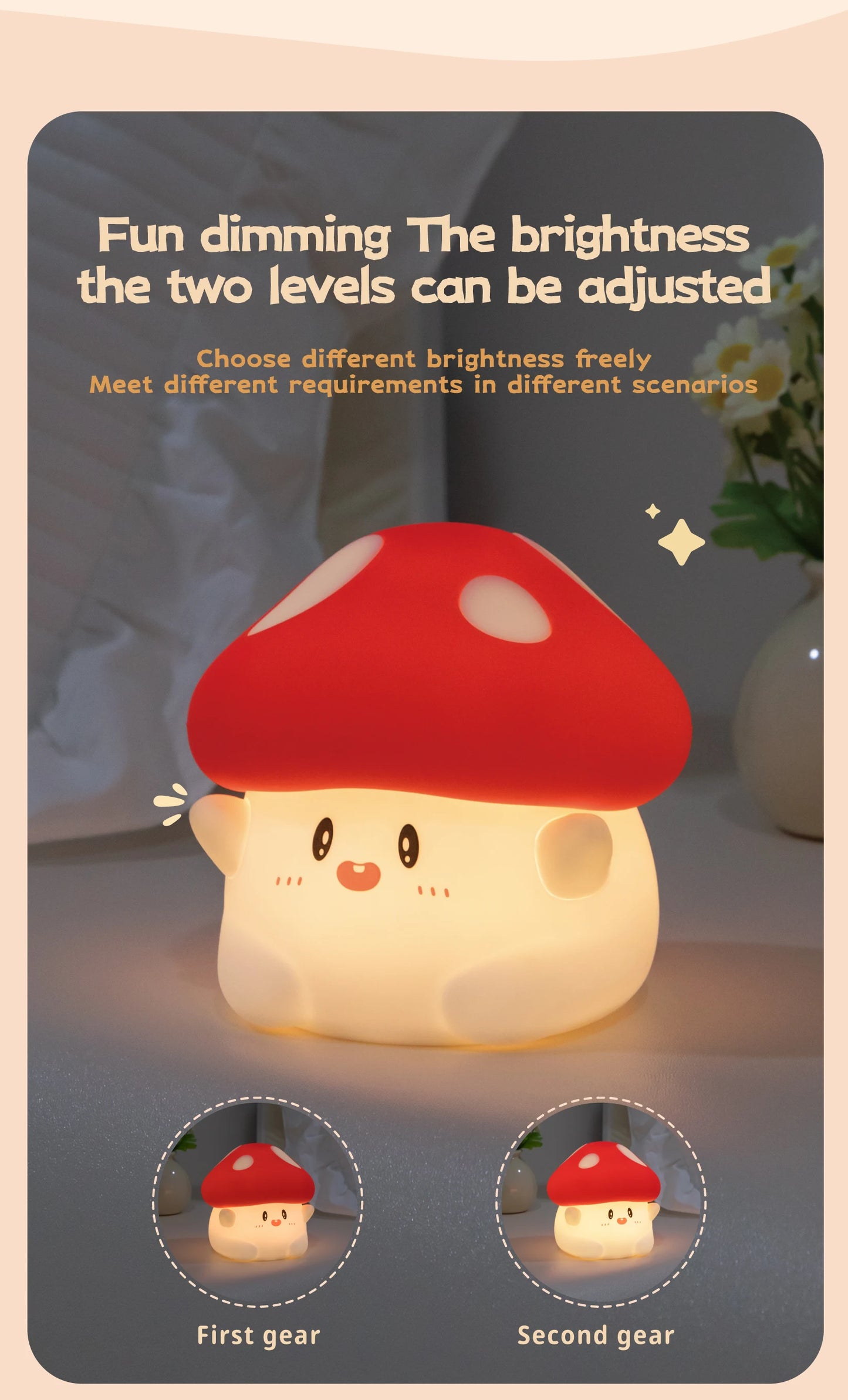 Halloween LED Night Light – Cute Silicone Mushroom, Pumpkin & Ghost Table Lamp for Kids, Perfect Birthday Gifts & Nursery Bedroom Decor