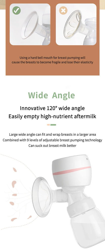 Electric Breast Pump – Intelligent High Suction, Portable, Painless, and Silent for Postpartum Breastfeeding