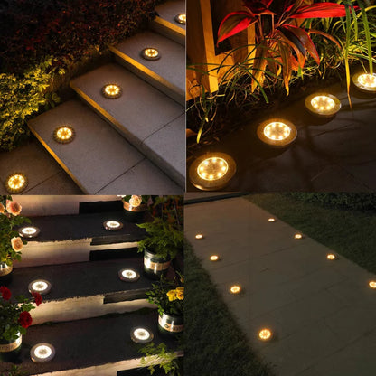 IP68 LED Solar Ground Lights – Outdoor Solar Path & Deck Lights for Yard, Driveway, Lawn, and Garden Decor