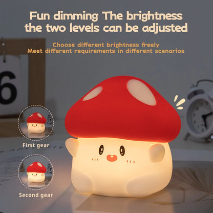 Halloween LED Night Light – Cute Silicone Mushroom, Pumpkin & Ghost Table Lamp for Kids, Perfect Birthday Gifts & Nursery Bedroom Decor