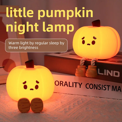 Halloween LED Night Light – Cute Silicone Mushroom, Pumpkin & Ghost Table Lamp for Kids, Perfect Birthday Gifts & Nursery Bedroom Decor