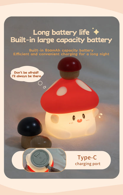 Halloween LED Night Light – Cute Silicone Mushroom, Pumpkin & Ghost Table Lamp for Kids, Perfect Birthday Gifts & Nursery Bedroom Decor