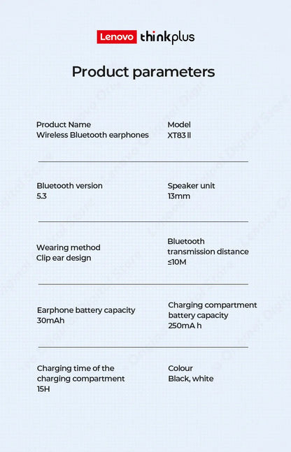 Wireless Headphones – Bluetooth 5.3 Earclip Design, Touch Control Bone Conduction Earbuds for Sports