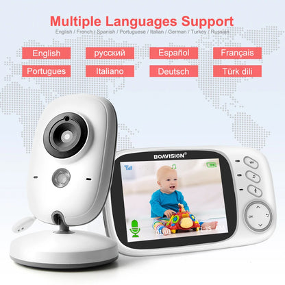 VB603 Video Baby Monitor – 2.4G Wireless with 3.2'' LCD, Two-Way Audio, Night Vision, and Security Camera