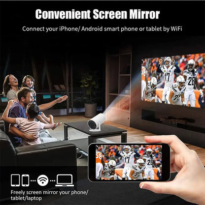 4K Portable Android LED Home Theater, 1280x720P Mini Protector for Movies & Phone