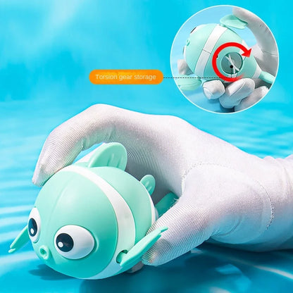 Baby Bath Toys – Cute Wind-Up Swimming Fish & Cartoon Animal Floating Toys, Classic Water Game for Toddlers