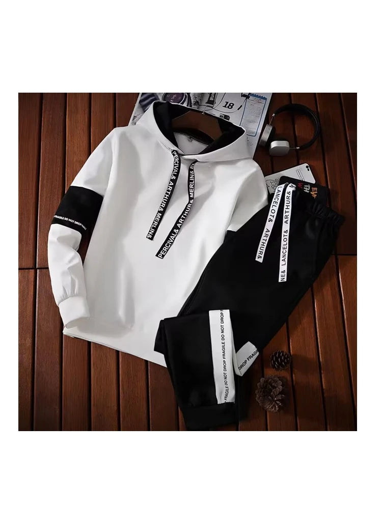 Men's Spring & Autumn Hoodie Set – Casual Sportswear Pullover, Fashion Streetwear for Everyday Comfort