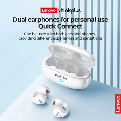 Wireless Headphones – Bluetooth 5.3 Earclip Design, Touch Control Bone Conduction Earbuds for Sports