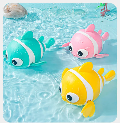 Baby Bath Toys – Cute Wind-Up Swimming Fish & Cartoon Animal Floating Toys, Classic Water Game for Toddlers