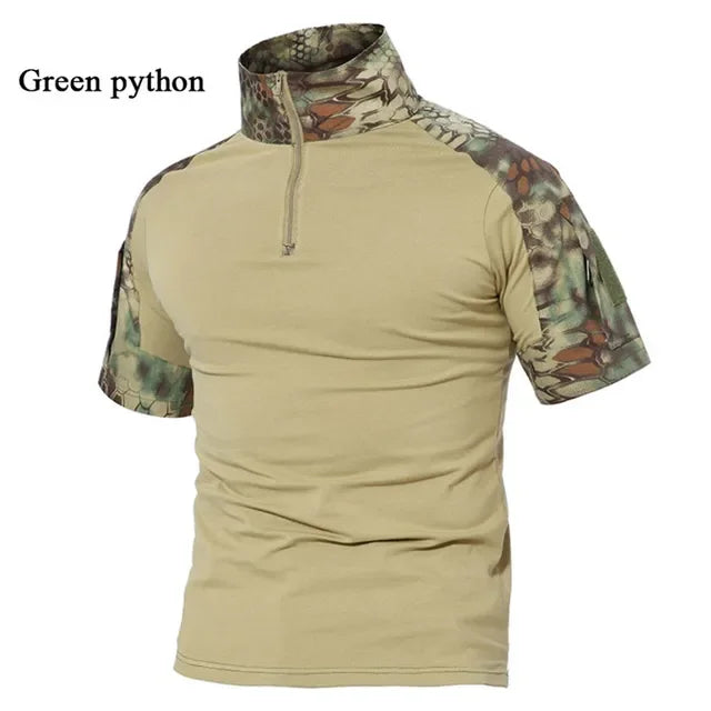 Men's Tactical Quick-Dry T-Shirt – Outdoor Military Sport Tee, Breathable Short Sleeve for Hiking & Hunting