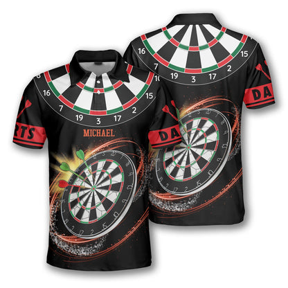 Tessffel Sports Darts Beer Club 3D Print Polo Shirt – Summer Casual Harajuku Streetwear Short Sleeve T-Shirt