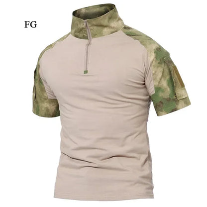 Men's Tactical Quick-Dry T-Shirt – Outdoor Military Sport Tee, Breathable Short Sleeve for Hiking & Hunting