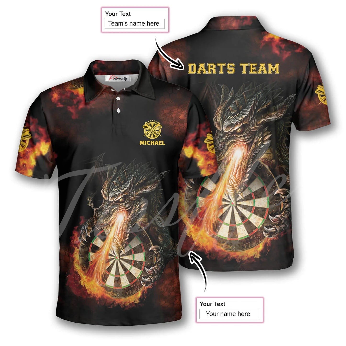 Tessffel Sports Darts Beer Club 3D Print Polo Shirt – Summer Casual Harajuku Streetwear Short Sleeve T-Shirt