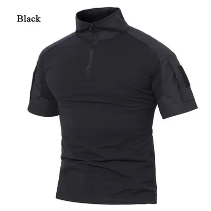 Men's Tactical Quick-Dry T-Shirt – Outdoor Military Sport Tee, Breathable Short Sleeve for Hiking & Hunting