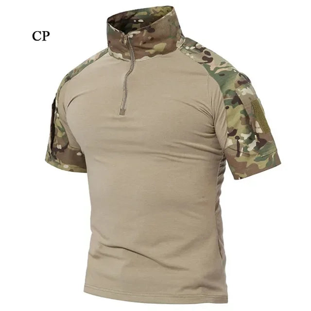 Men's Tactical Quick-Dry T-Shirt – Outdoor Military Sport Tee, Breathable Short Sleeve for Hiking & Hunting