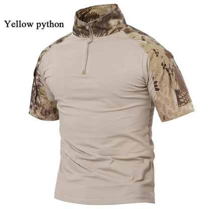 Men's Tactical Quick-Dry T-Shirt – Outdoor Military Sport Tee, Breathable Short Sleeve for Hiking & Hunting