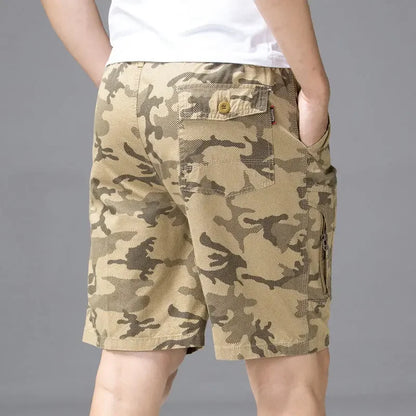 Men's Blue Camouflage Cargo Shorts – Comfortable Y2K Hiking Jorts, Streetwear Designer Pants