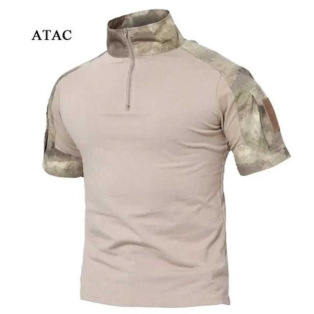 Men's Tactical Quick-Dry T-Shirt – Outdoor Military Sport Tee, Breathable Short Sleeve for Hiking & Hunting